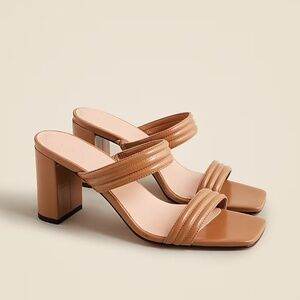 J.Crew Evelyn Padded Leather Two Strap Sandal 7.5 Sold Out